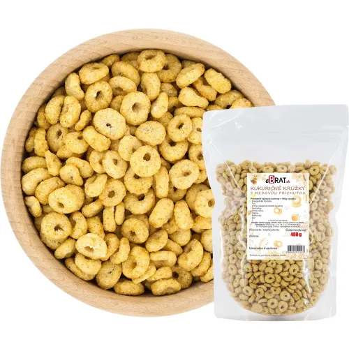 Kukuričné krúžky s medovou príchuťou 400g
