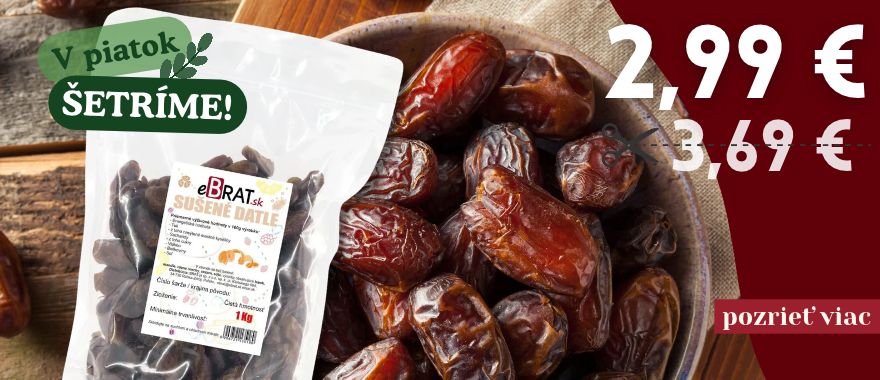 V piatok ŠETRÍME- Sušené datle 1kg