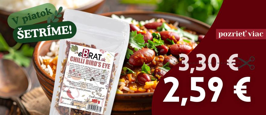 V piatok ŠETRÍME-Chilli Bird’s eye 100g