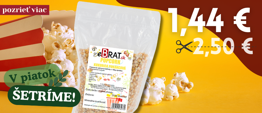 V piatok ŠETRÍME- Kukurica pukancová (popcorn) 1 kg