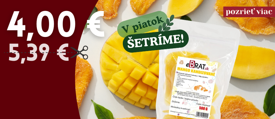 V piatok ŠETRÍME-Kandizované mango - vločky 500g