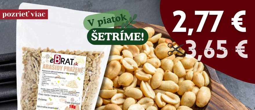 V piatok ŠETRÍME- Arašidy pražené 1kg